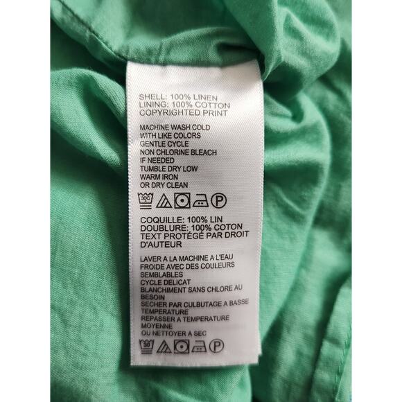 Tommy Bahama Hibiscus Hues Linen Shift Dress Size Small Hawaiian Tropical Resort - Picture 6 of 8